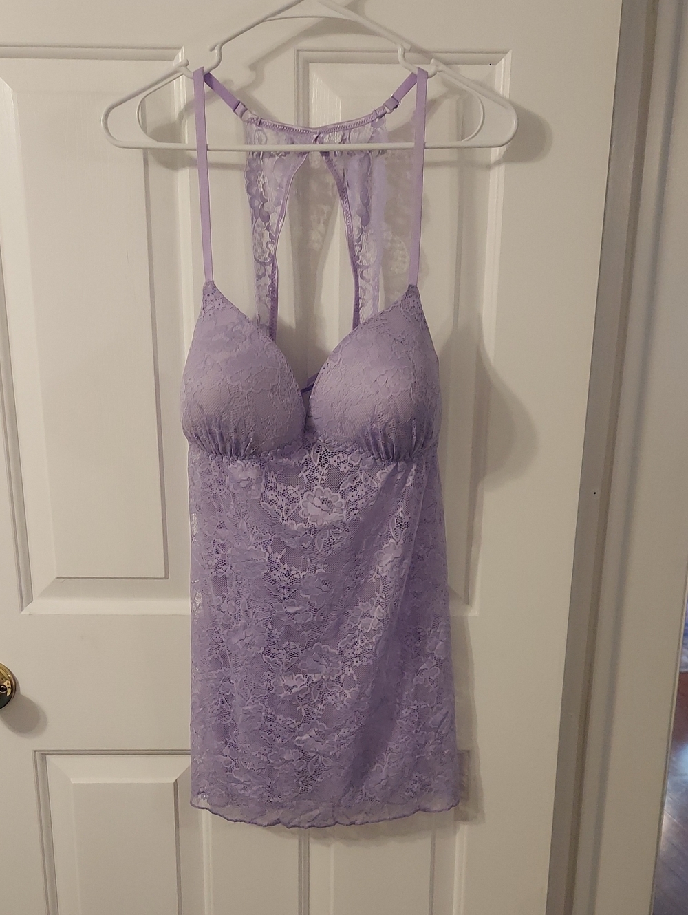 Lace Chemise Nightdress in Light Lavender